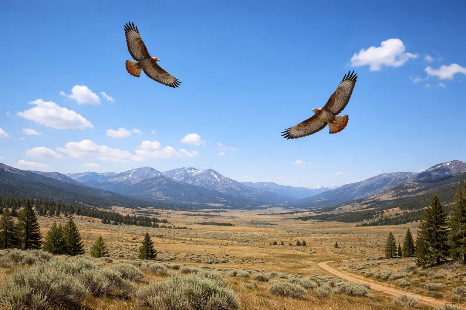 2 Hawks Circling Spiritual Meaning and Symbolism