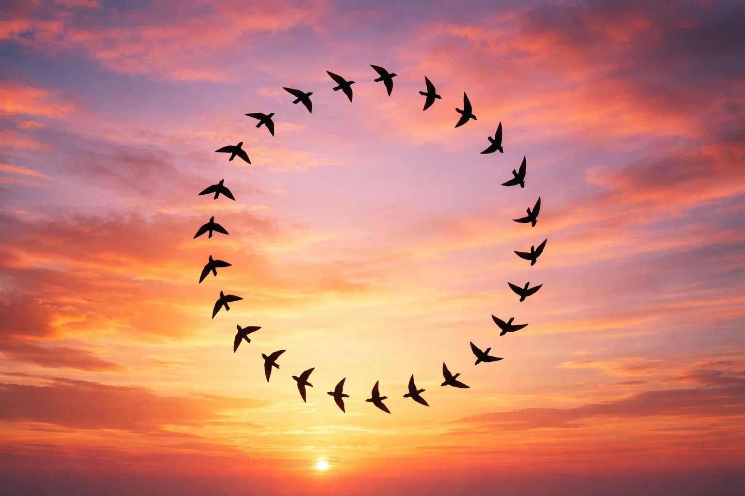 Birds Flying in a Circle Spiritual Meaning and Symbolism